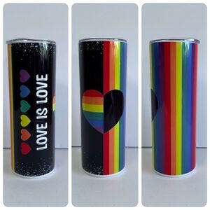 Rainbow Pride LGBTQ Love is Love 20oz Skinny Tumbler